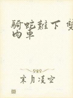 骑蛇难下 双 肉车