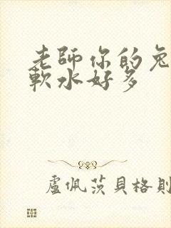 老师你的兔子好软水好多