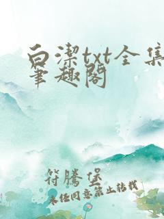 白洁txt全集笔趣阁