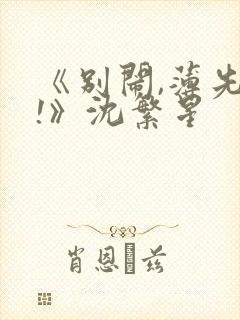 《别闹,薄先生!》沈繁星