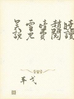 吴雪晴赵晓东小说免费阅读