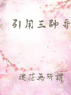引用三帅哥