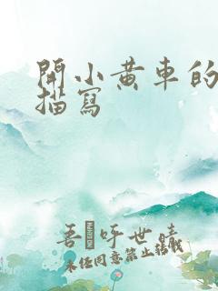 开小黄车的细腻描写