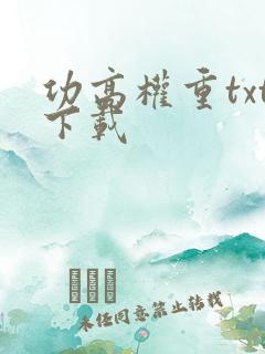 功高权重txt下载