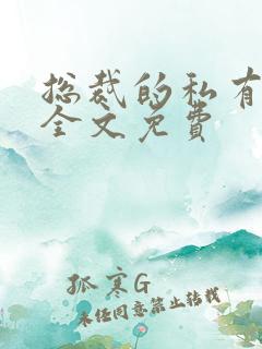 总裁的私有宝贝全文免费