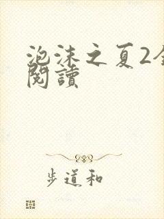 泡沫之夏2全文阅读