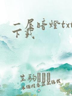 一屋暗灯txt下载
