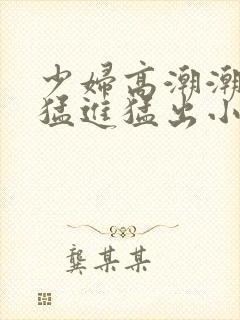 少妇高潮潮喷到猛进猛出小说