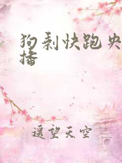 狗剩快跑央八首播