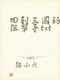 回到三国的特种狙击手txt