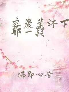 容岩叶沐下楼梯那一段