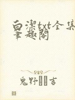白洁txt全集笔趣阁