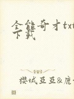 全能奇才txt下载