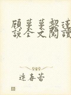 顾蔓蔓黎瑾泽小说全文阅读