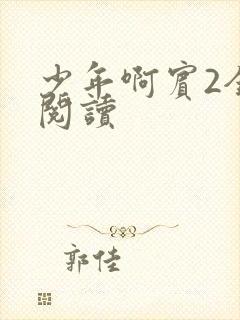 少年啊宾2全文阅读