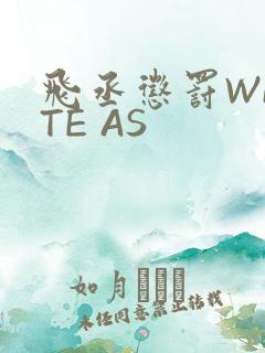 飞丞惩罚WRITE AS