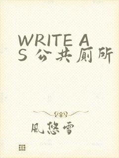 WRITE AS 公共厕所