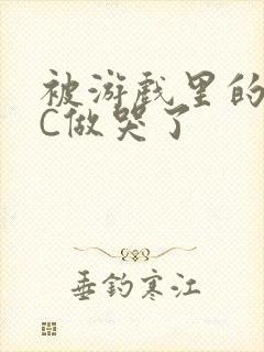 被游戏里的NPC做哭了