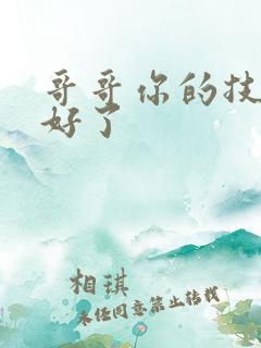 哥哥你的技术太好了