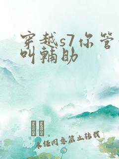 穿越s7你管这叫辅助