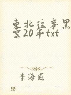 东北往事黑道风云20年txt