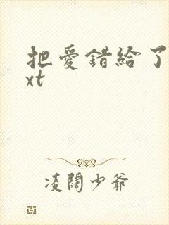 把爱错给了你txt