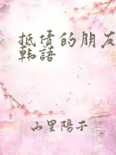 抵债的朋友麦子韩语