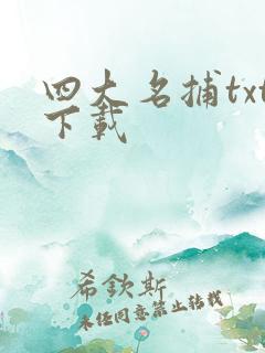 四大名捕txt下载