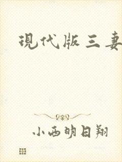 现代版三妻四妾