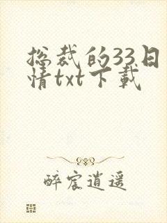 总裁的33日索情txt下载