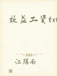 效益工资txt