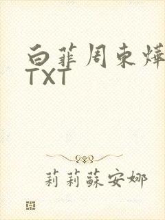 白菲周东烨小说TXT