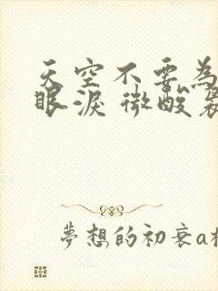 天空不要为我掉眼泪 微酸袅袅