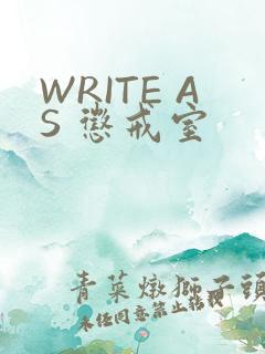 WRITE AS 惩戒室