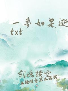 一梦如是逝水长txt