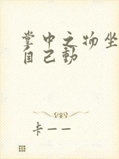 掌中之物坐上来自己动