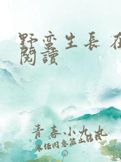 野蛮生长 在线阅读