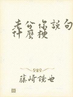 老公你说句话啊什么梗