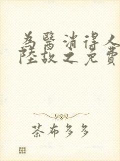 为医消得人憔悴陆故之免费阅读