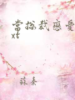 当总裁恋爱时txt