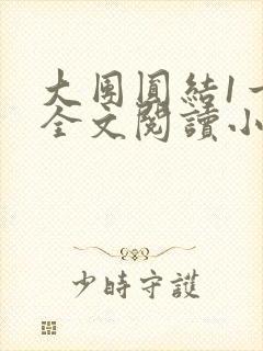 大团圆结1一6全文阅读小说