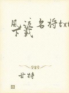 风流名将txt下载