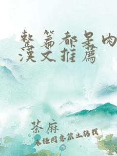 整篇都是肉的糙汉文推荐