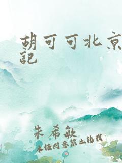 胡可可北京成功记