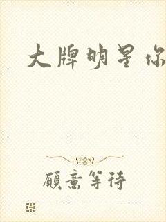 大牌明星你站住