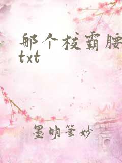 那个校霸腰好软txt
