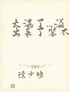 太满了...溢出来了装不下了