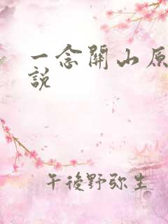 一念关山原著小说
