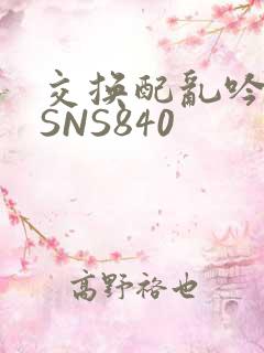 交换配乱吟粗大SNS840