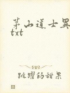 茅山道士异界游txt